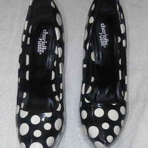 Charlotte Russe Black ,White Pock a Dot High Heels